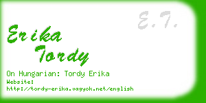 erika tordy business card